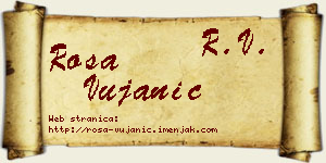 Rosa Vujanić vizit kartica